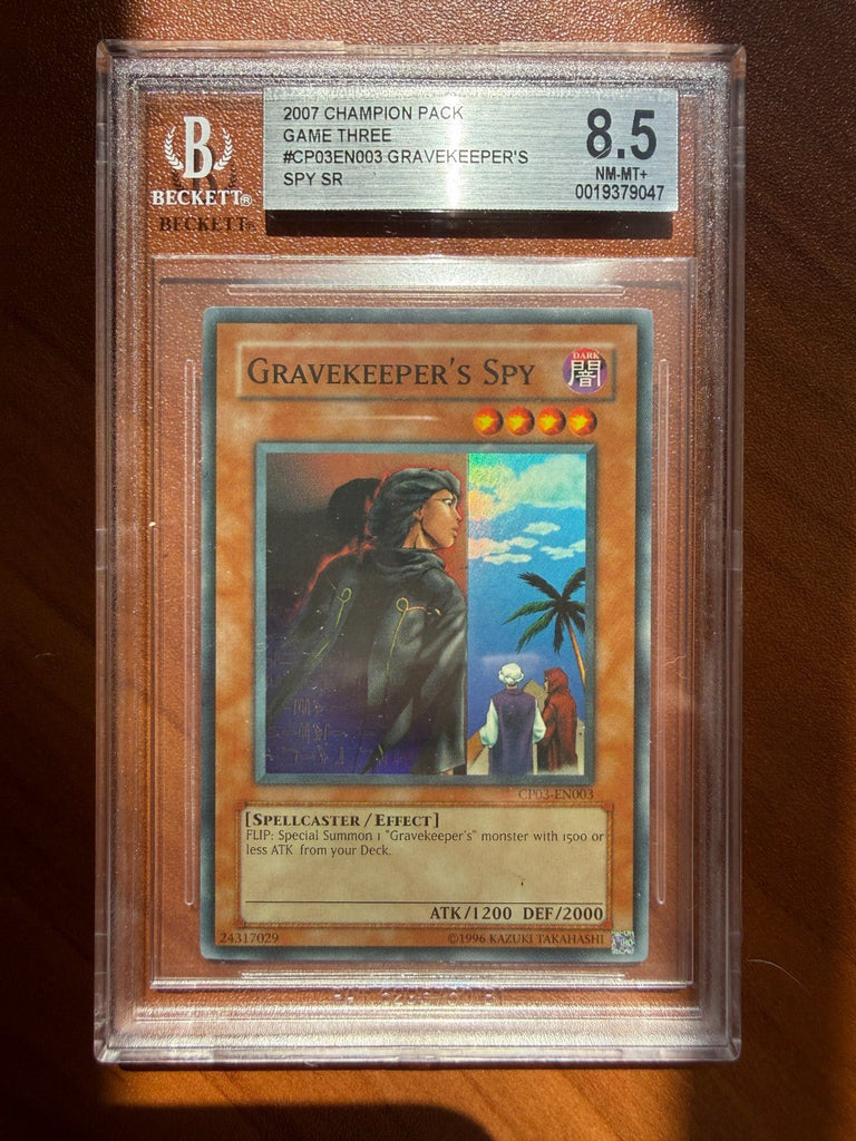 YUGIOH CP03 - EN003 GRAVEKEEPER'S SPY SUPER RARE HOLO BGS 8.5