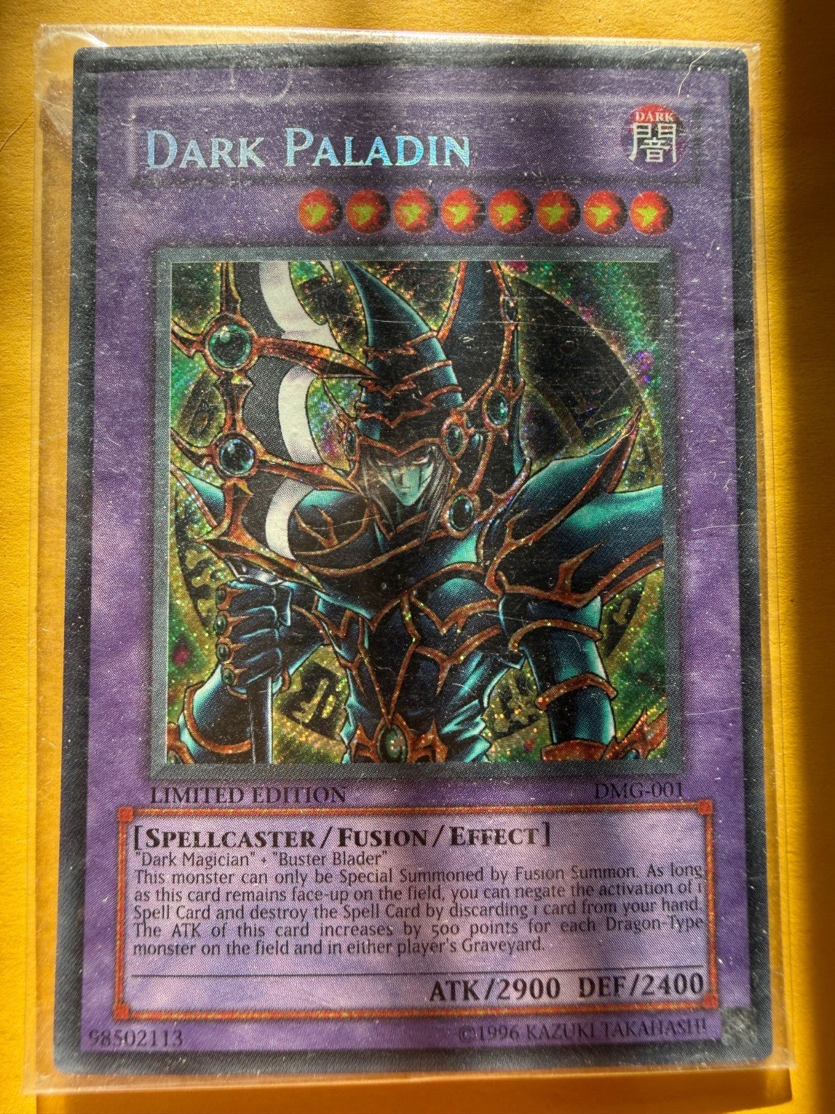 YuGiOh Dark Paladin DMG - 001 Limited Edition Secret Rare Sealed NM