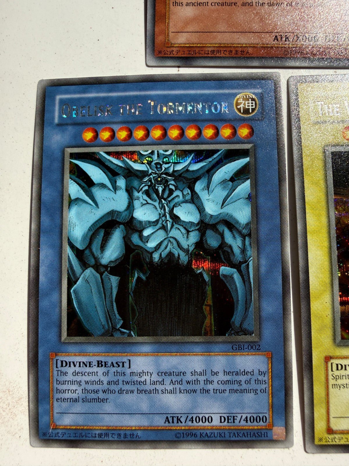 YuGiOh God Secret Rare GBI-001 GBI-002 GBI-003 Set Game Boy Japanese NM LP