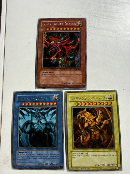 YuGiOh God Secret Rare GBI-001 GBI-002 GBI-003 Set Game Boy Japanese NM LP