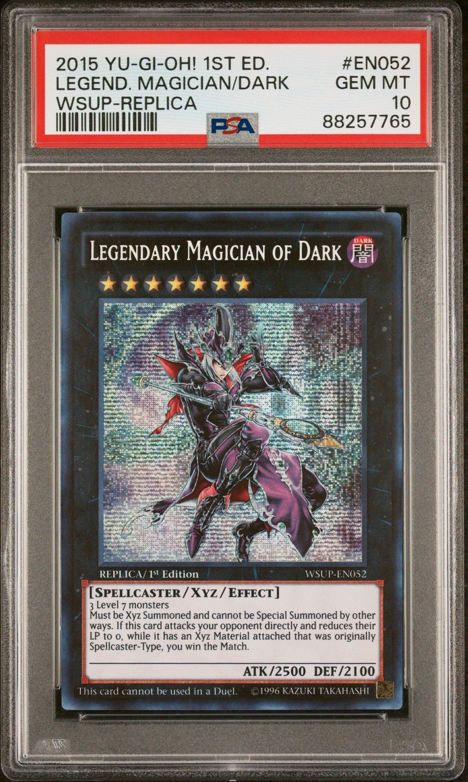 Yugioh Legendary Dragon Of White WSUP - EN051 Magician of Dark EN052 PSA 10 Seq