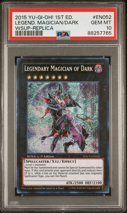 Yugioh Legendary Dragon Of White WSUP - EN051 Magician of Dark EN052 PSA 10 Seq