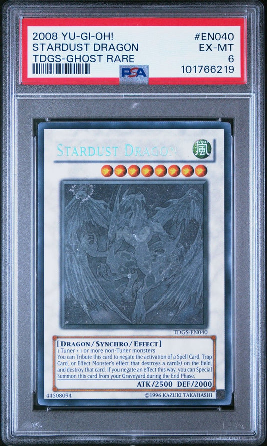 Yugioh Stardust Dragon Ghost Rare Duelist Genesis TDGS - EN040 PSA 6