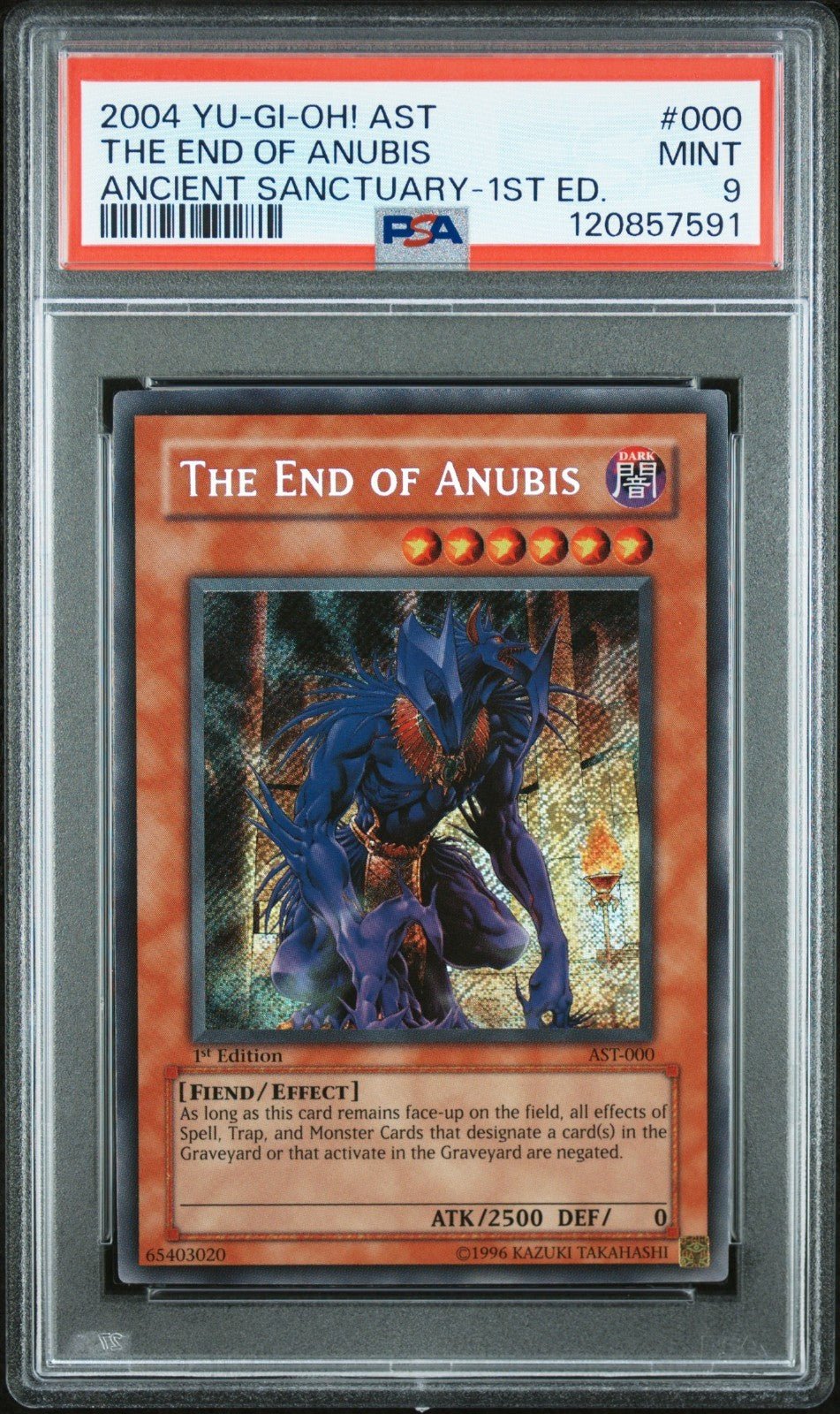 Yugioh The End of Anubis AST - 000 Secret Rare PSA 9 1st Edition