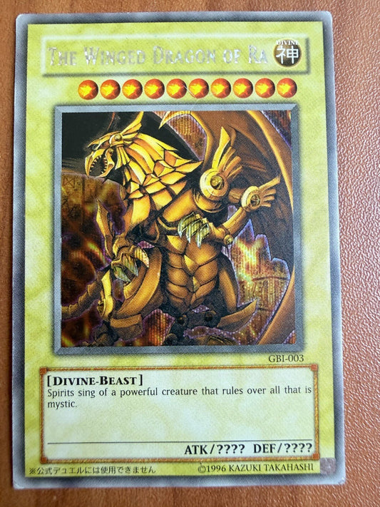 Yugioh The Winged Dragon of Ra GBI-003 Secret Rare MP-